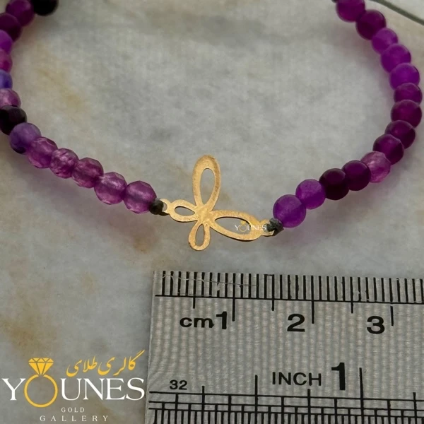 دستبند پروانه طلا لیزری